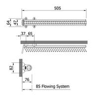 Krawattenhalter herausziehbar - 32 Haken - weiss-aluminium glänzend 4